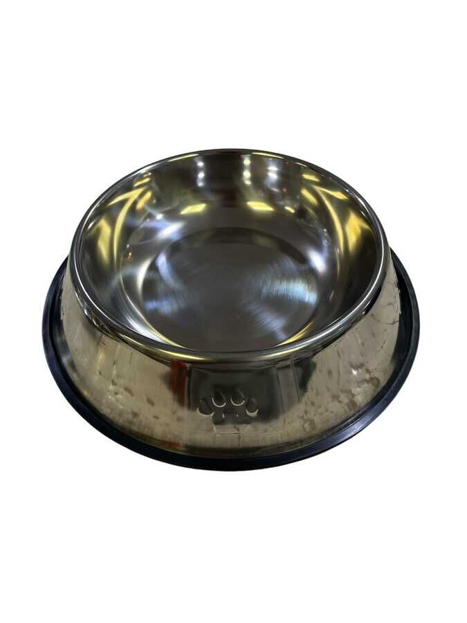 Amazon ASBE-64 Oz Oval Desenli Çelik Mama Kabı