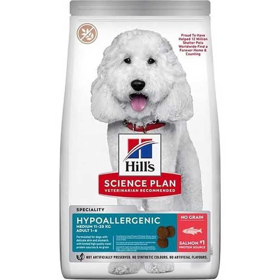 Hill's Hypoallergenic Somonlu Orta Irk Yetişkin Köpek Maması 12kg