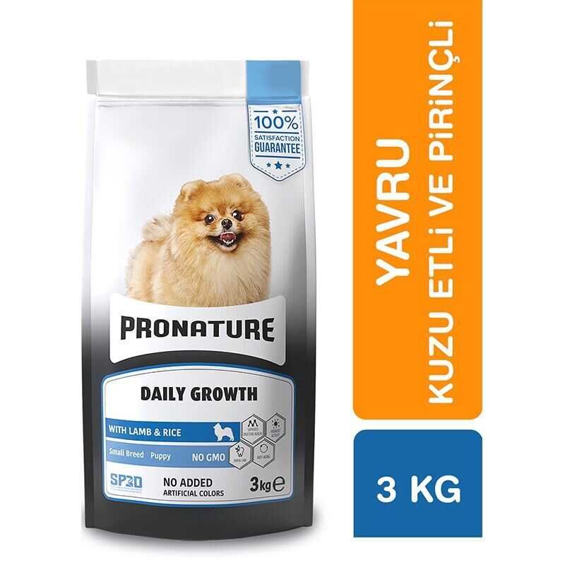 Pronature Küçük Irk Yetişkin Kuru Kuzu Etli ve Pirinçli  Köpek Maması 3 kg
