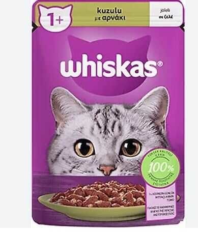 Whiskas Pouch Kedi Jöleli  Kuzulu Kedi Maması 85 g