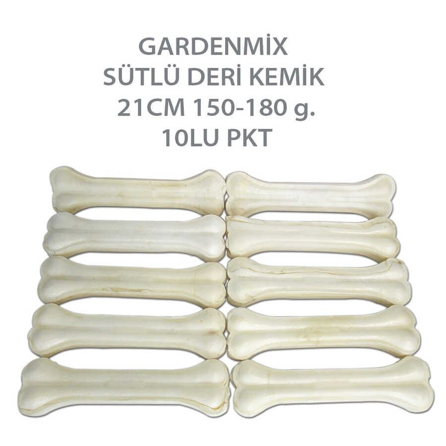 Gardenmix Sütlü Deri Kemik 21cm 150-180gr 10lu Paket
