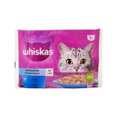 Whiskas Balık Favorileri Somonlu Ton Balıklı  85grx4 lü Paket