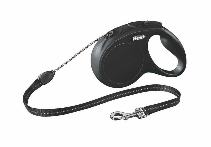 Flexi New Classic 5 m İp Tasma M Siyah