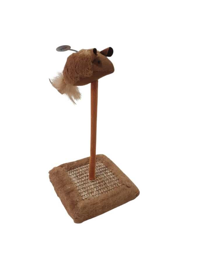 Evcil Hayvan Sesli Fare Başlıklı Tırmalama Oyuncağı