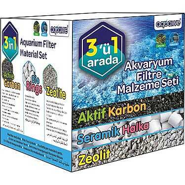 Aquawe - 3 in 1 Akvaryum Filtre Malzeme seti