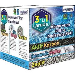 Aquawe - 3 in 1 Akvaryum Filtre Malzeme seti