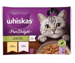 Whiskas Pouch Kedi Tavuklu Somonlu Dilimli Seçenekleri (4 lü Paket)