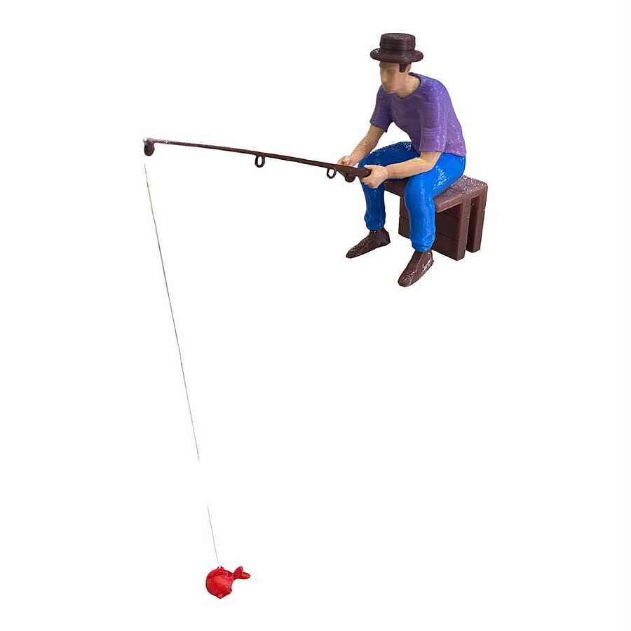 Balık Tutan Adam Dekoru