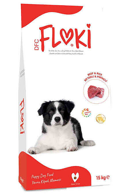 Floki Yavru Köpek  Maması Biftekli & Pirinçli  15 Kg