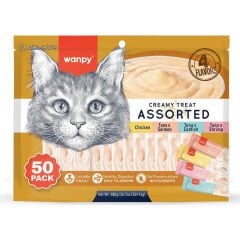 Wanpy Karışık 4 Lezzetli Krema Kedi Ödülü  50x14gr