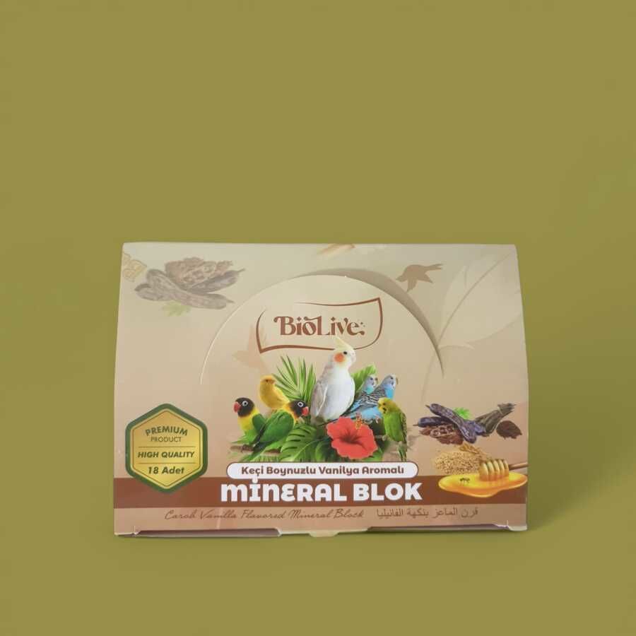 Keçi boynuzlu Vaniya Aromalı Mineral Blok  18 adet