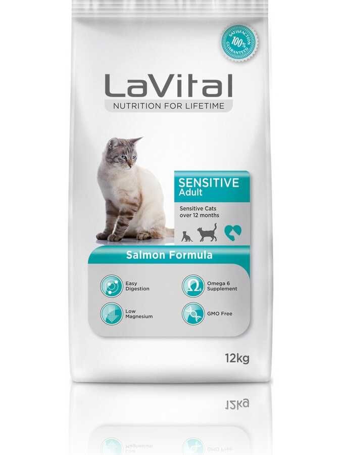 LaVital Yetişkin Kuru Kedi Maması (Sensitive adult) Somonlu 12  Kg