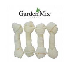 Gardenmix Beyaz Düğüm Deri Kemik 12-13 cm/4 lü