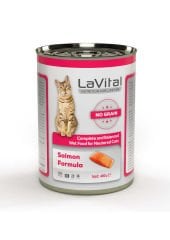 LaVital Tahılsız Kısırlaştırılmış  Yaş Kedi Maması (Neutered) Ezme  Somonlu 400GR