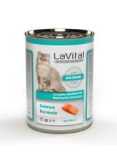 LaVital Tahılsız yetişkin  Yaş Kedi Maması(Adult) Ezme Somonlu 400Gr