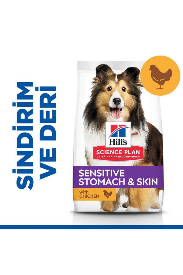 Hills SPMide ve Deri Hassasiyetli Tavuklu Orta ve Büyük ırk Köpek Maması 2,5Kg
