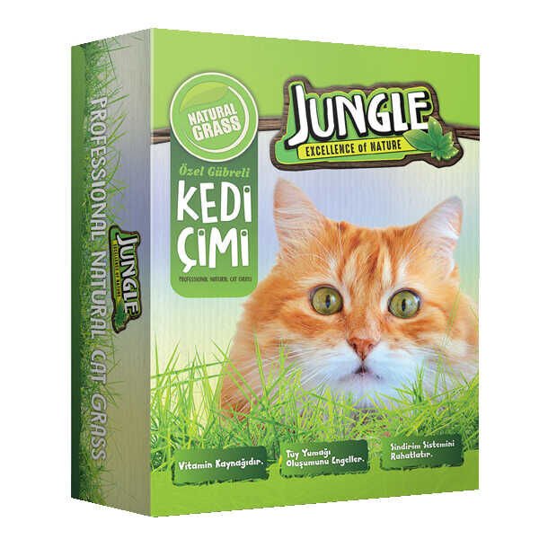 Jungle Kedi Çimi Kutulu Fileli