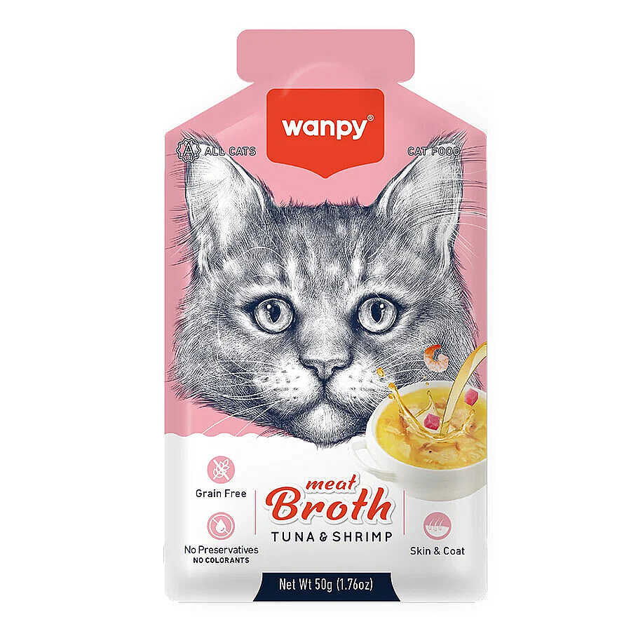 Wanpy Kediler için Karidesli&Ton Balığı eti Çorbası  50 gr