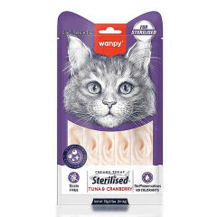 Wanpy Ton Balıklı ve Kızılcıklı Krema Kedi Ödülü 5x14gr