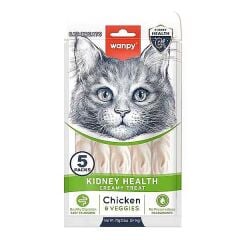 Wanpy Kidney Health Tavuklu ve Sebzeli Fonksiyonel Krema Kedi Ödülü 5x14gr