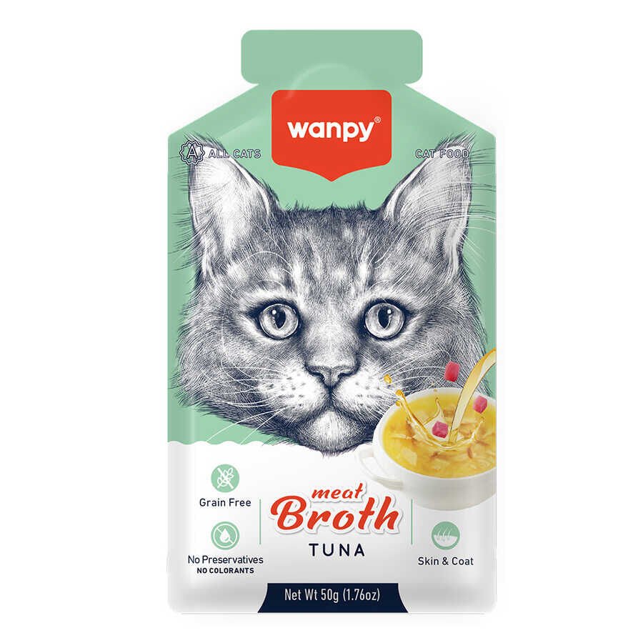 Wanpy Kediler için Ton Balığı eti Çorbası  50 gr