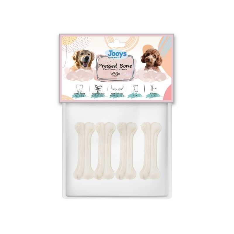 Jooys 7cm Beyaz Pres Kemık 4 Lü