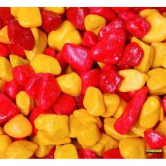 REF-181 Sarı Kırmızı Fanus Çakılı 350g (15 li Pake