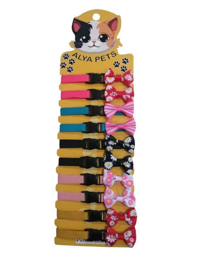 Papyonlu Kedi Tasması Mix