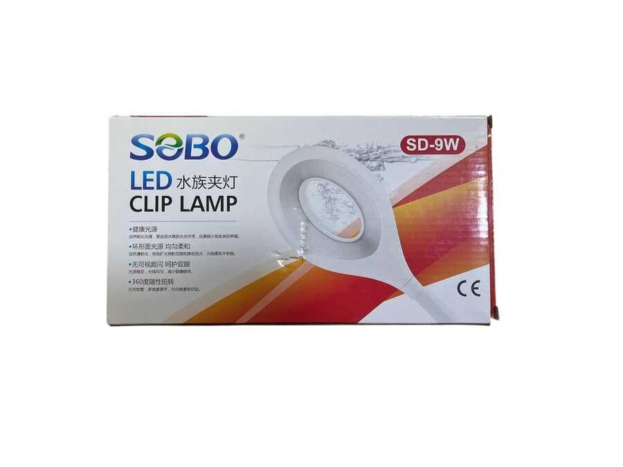 Sobo  Led Akvaryum Lambası Klipsli Beyaz Pembe  SD-9W