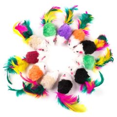 YN-P007 Renkli Tüylü Peluş Fare 4 cm