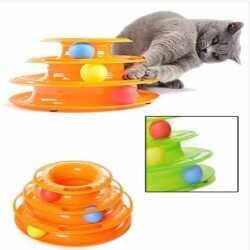 Üç Katlı Toplu Yuvarlak Kedi Oyuncağı