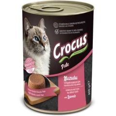 Crocus Yetişkin Kedi Kuzulu Pate Yaş Mama 400 gr